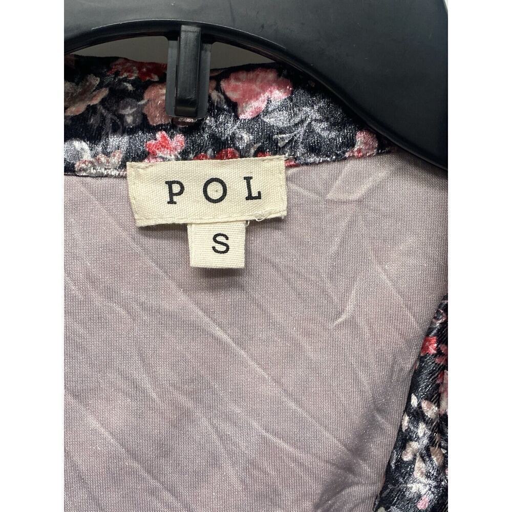 POL Women’s Floral Velvet Kimono Drawstring Waist‎ Pajama Top Sz S - Picture 3 of 6